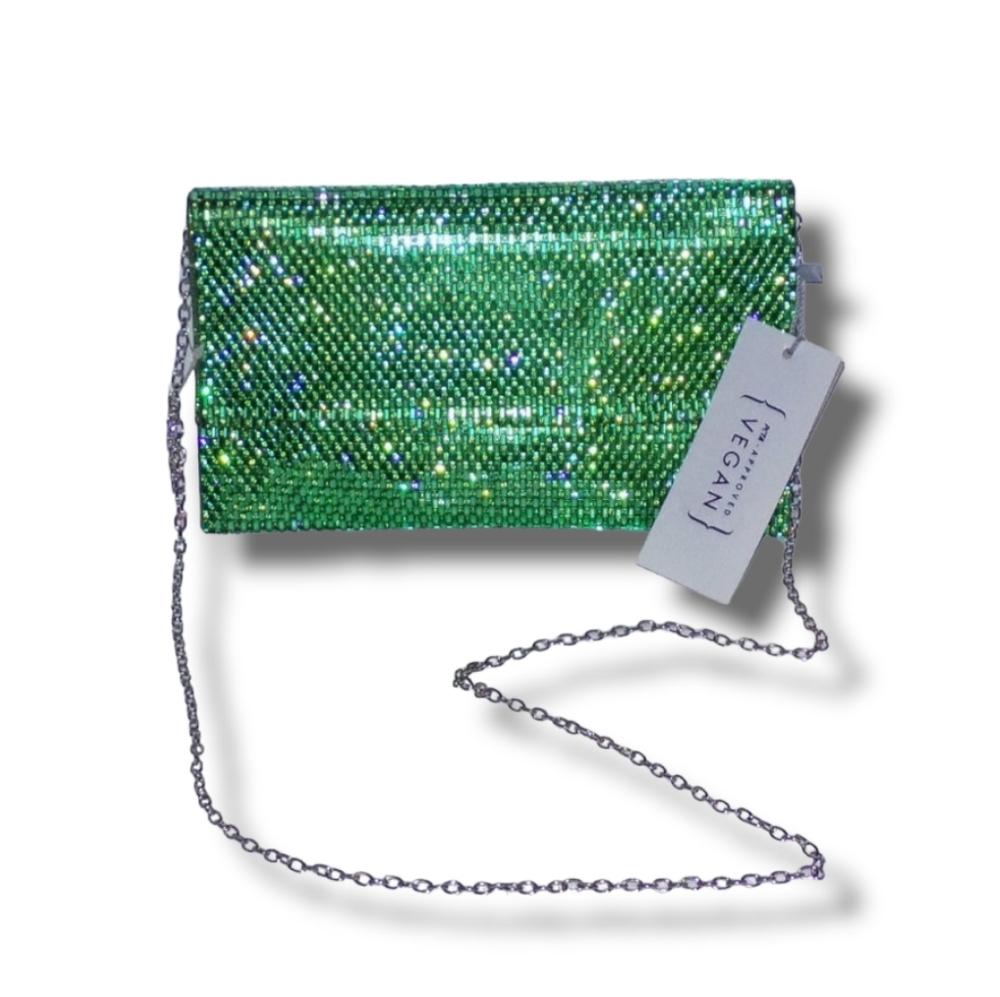 NWT Calin Collection Metallic Clutch with Chain